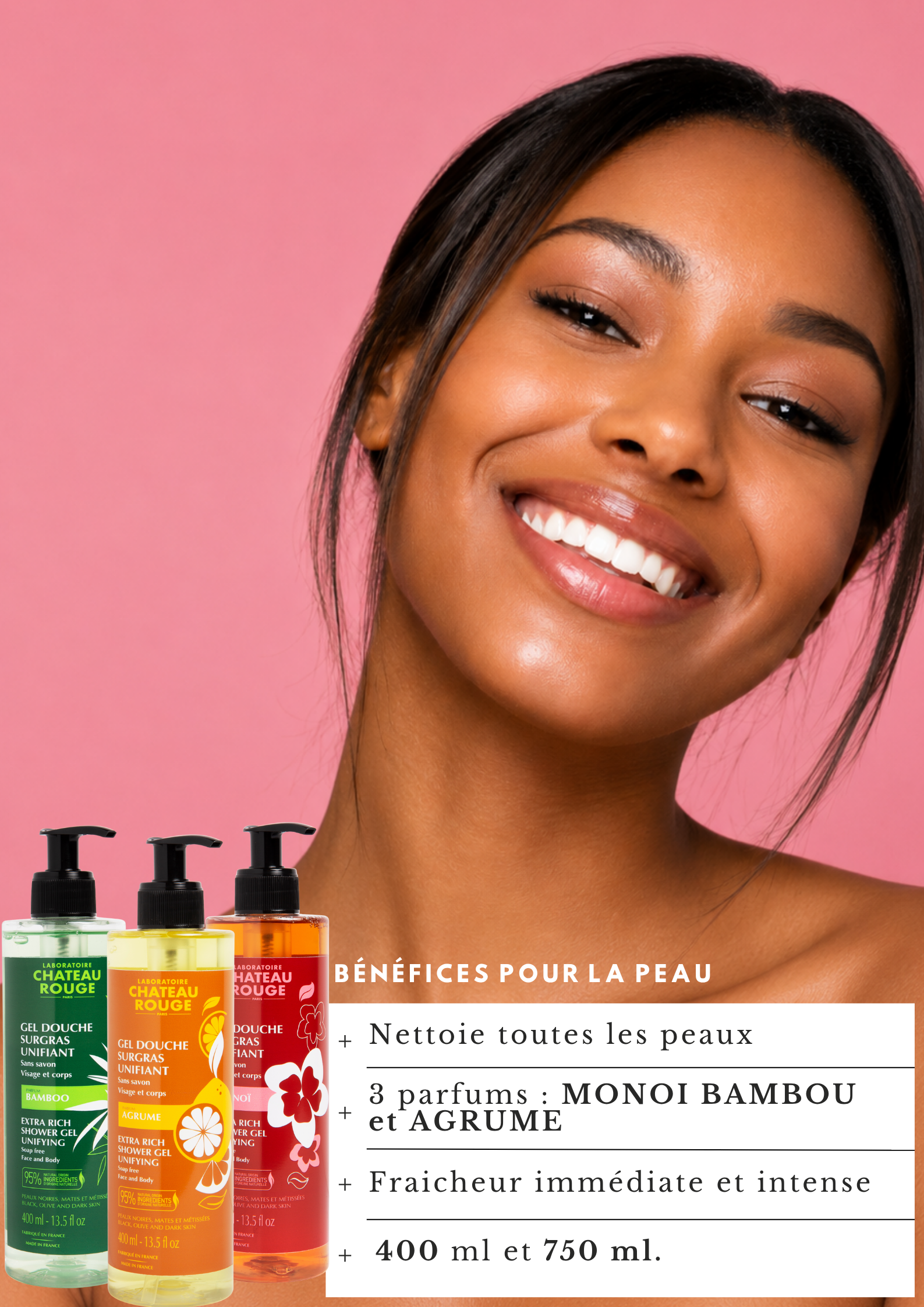 GEL DOUCHE SURGRAS (3 senteurs)