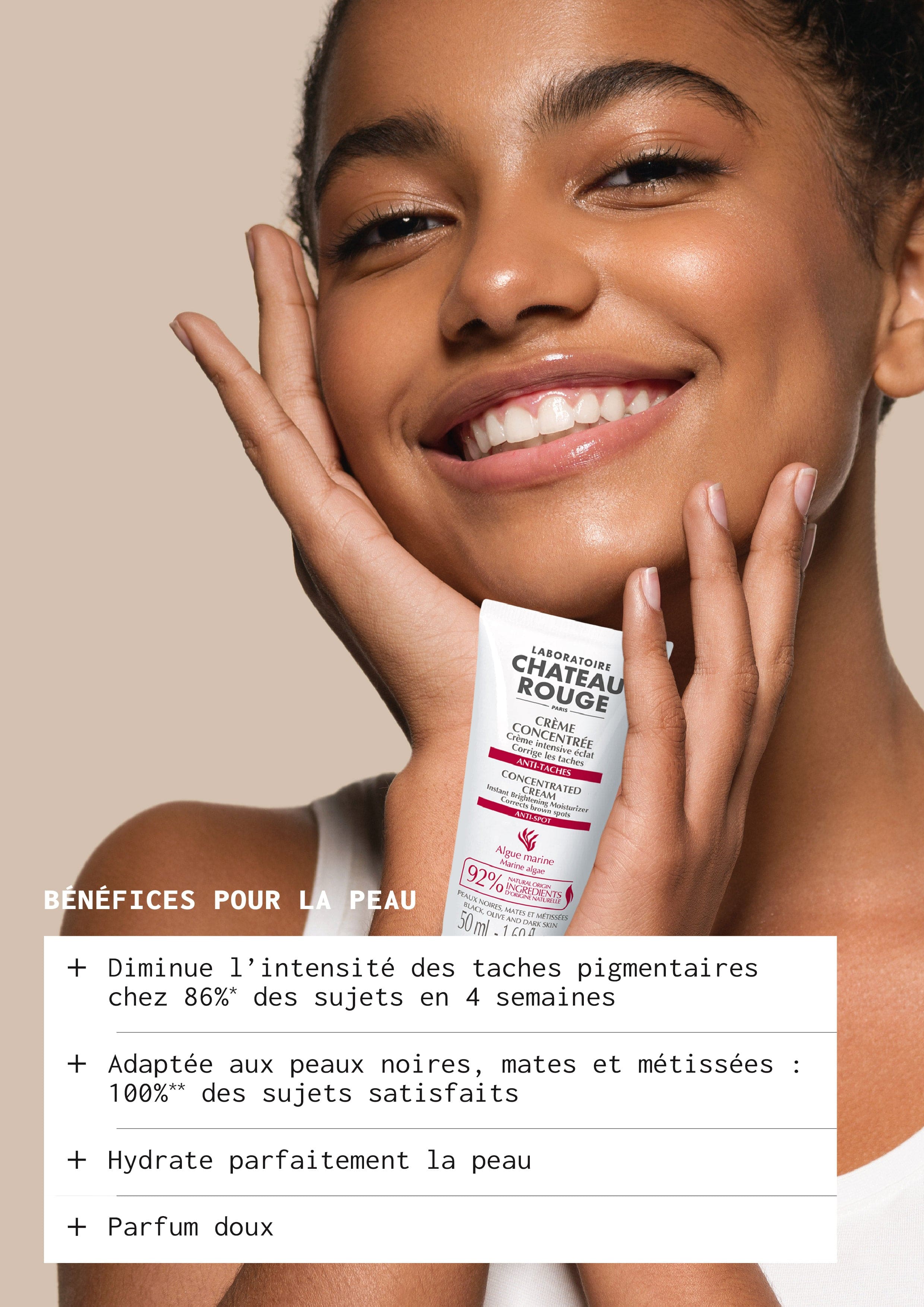 Laboratoire Château Rouge CREME CONCENTREE - SOIN ANTI TACHE Crème Anti-Taches Visage – Correction des Taches Brunes Laboratoire Chateau Rouge