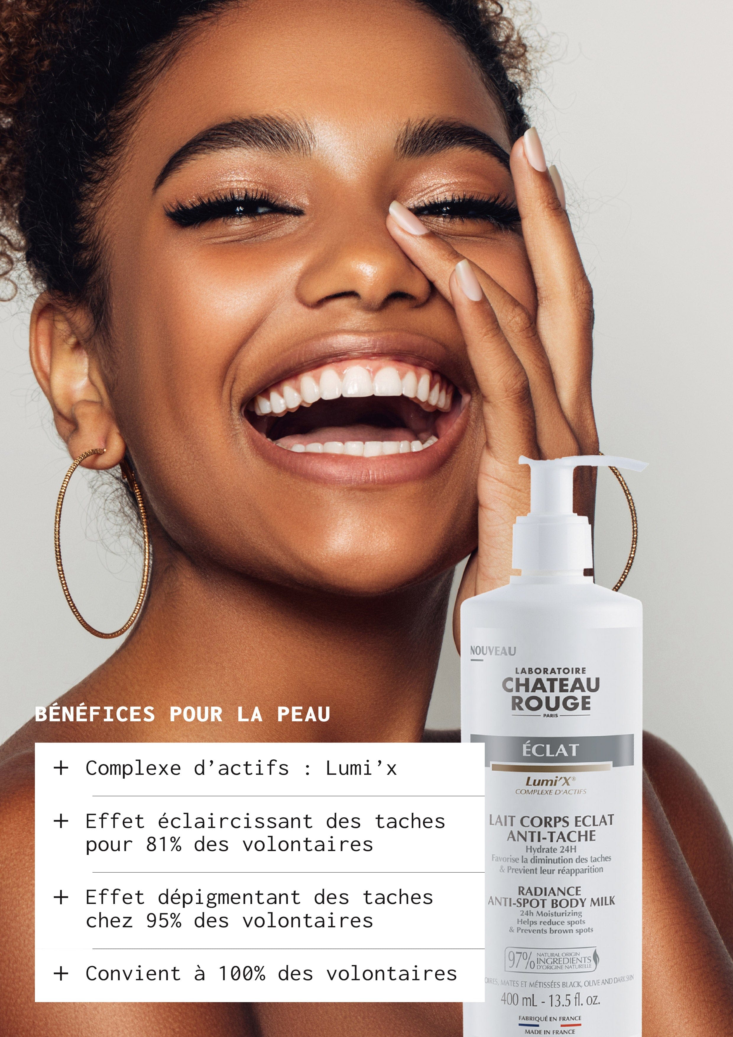Laboratoire Château Rouge Crème LAIT CORPS ECLAT ANTI-TACHE Lait Corps Anti-Taches – Soin Éclat & Teint Plus Uniforme Laboratoire Chateau Rouge