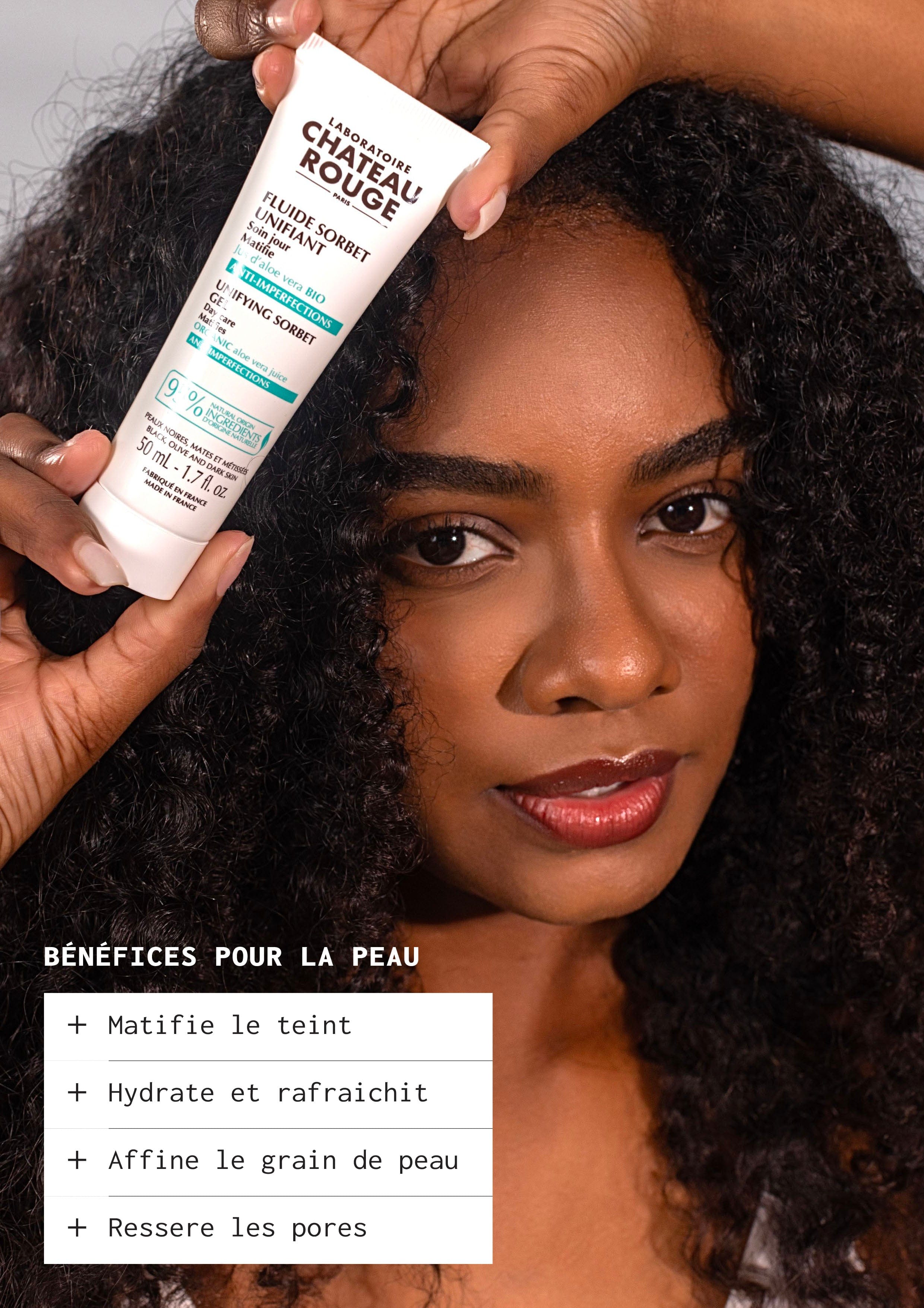 Laboratoire Château Rouge FLUIDE SORBET MATIFIANT Fluide Matifiant Peau Grasse – Hydratation & Anti-Brillance Laboratoire Chateau Rouge