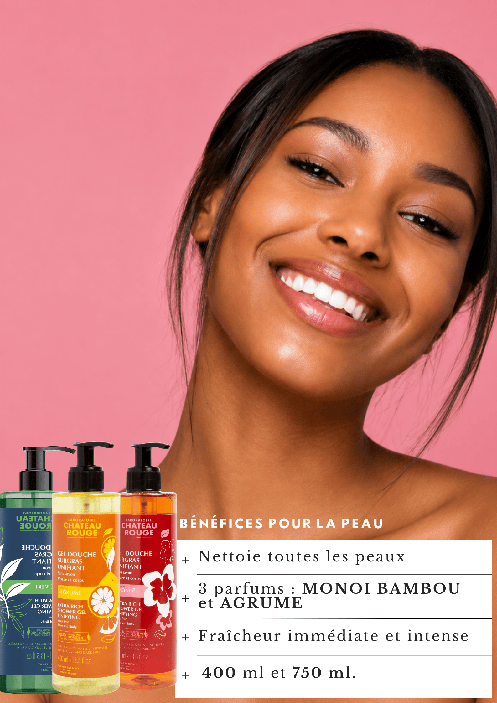 Laboratoire Château Rouge GEL DOUCHE SURGRAS (4 senteurs) Gel Douche Surgras – Nettoyant Nourrissant Peau Sèche Laboratoire Chateau Rouge