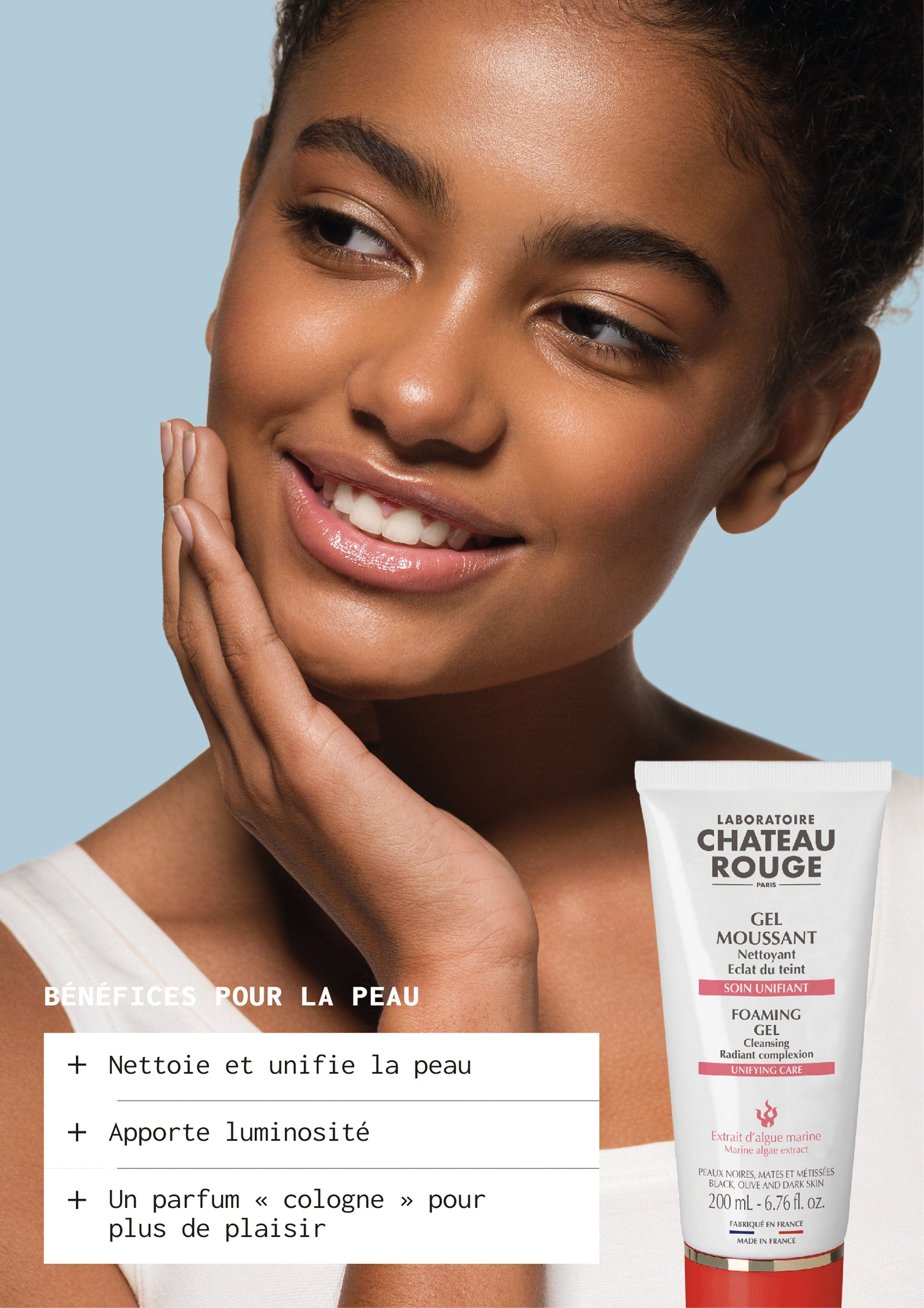 Laboratoire Château Rouge GEL MOUSSANT Nouvelle formule Gel Moussant Visage – Nettoyant Purifiant Nouvelle Formule Laboratoire Chateau Rouge