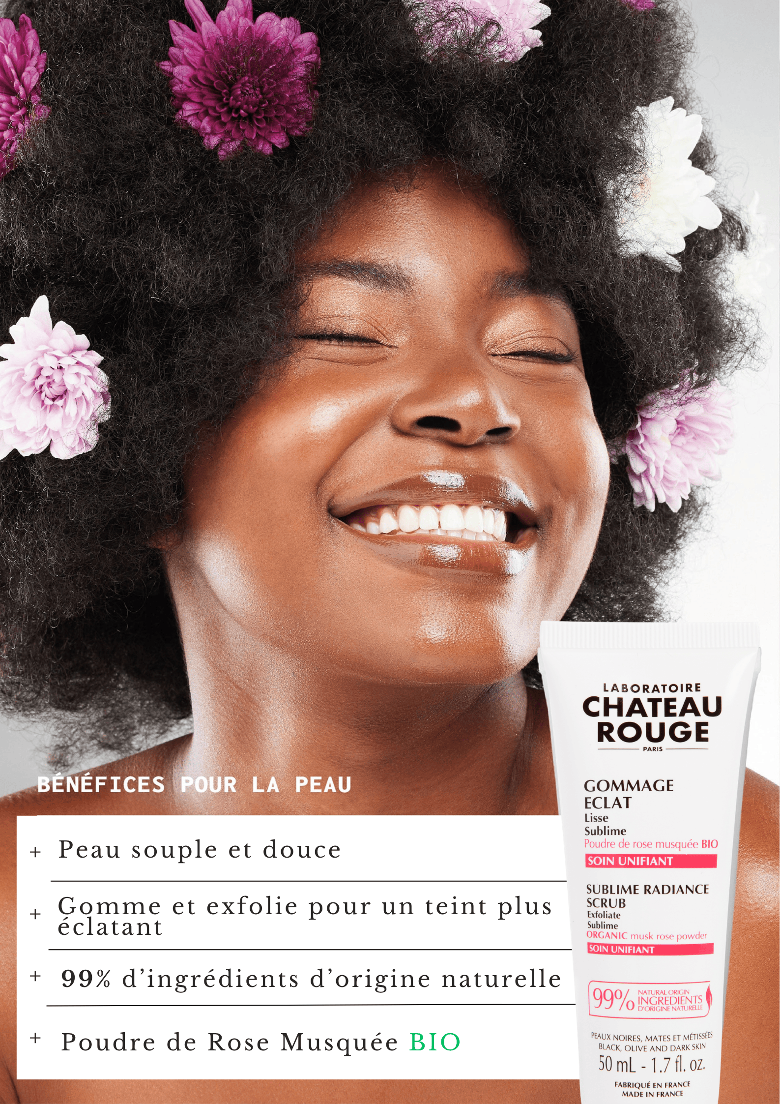 Laboratoire Château Rouge GOMMAGE ÉCLAT VISAGE Gommage Visage Éclat – Exfoliant Doux Pour Teint Lumineux Laboratoire Chateau Rouge