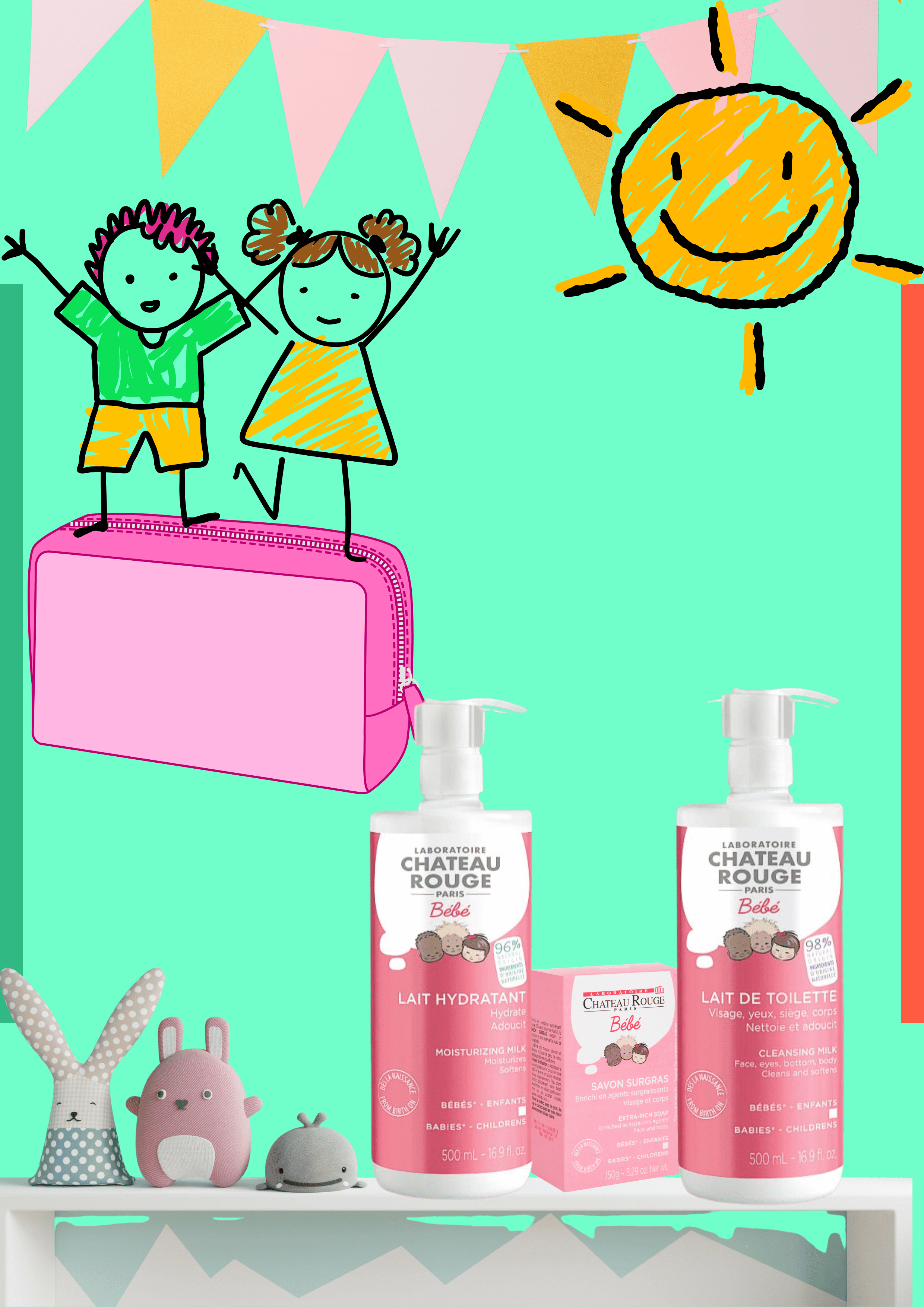 Laboratoire Château Rouge LA ROUTINE BEBE INCONTOURNABLE : Prenez soin de votre bébé partout ! Routine Bébé Incontournable – Kit de Soins & Toilette Laboratoire Chateau Rouge