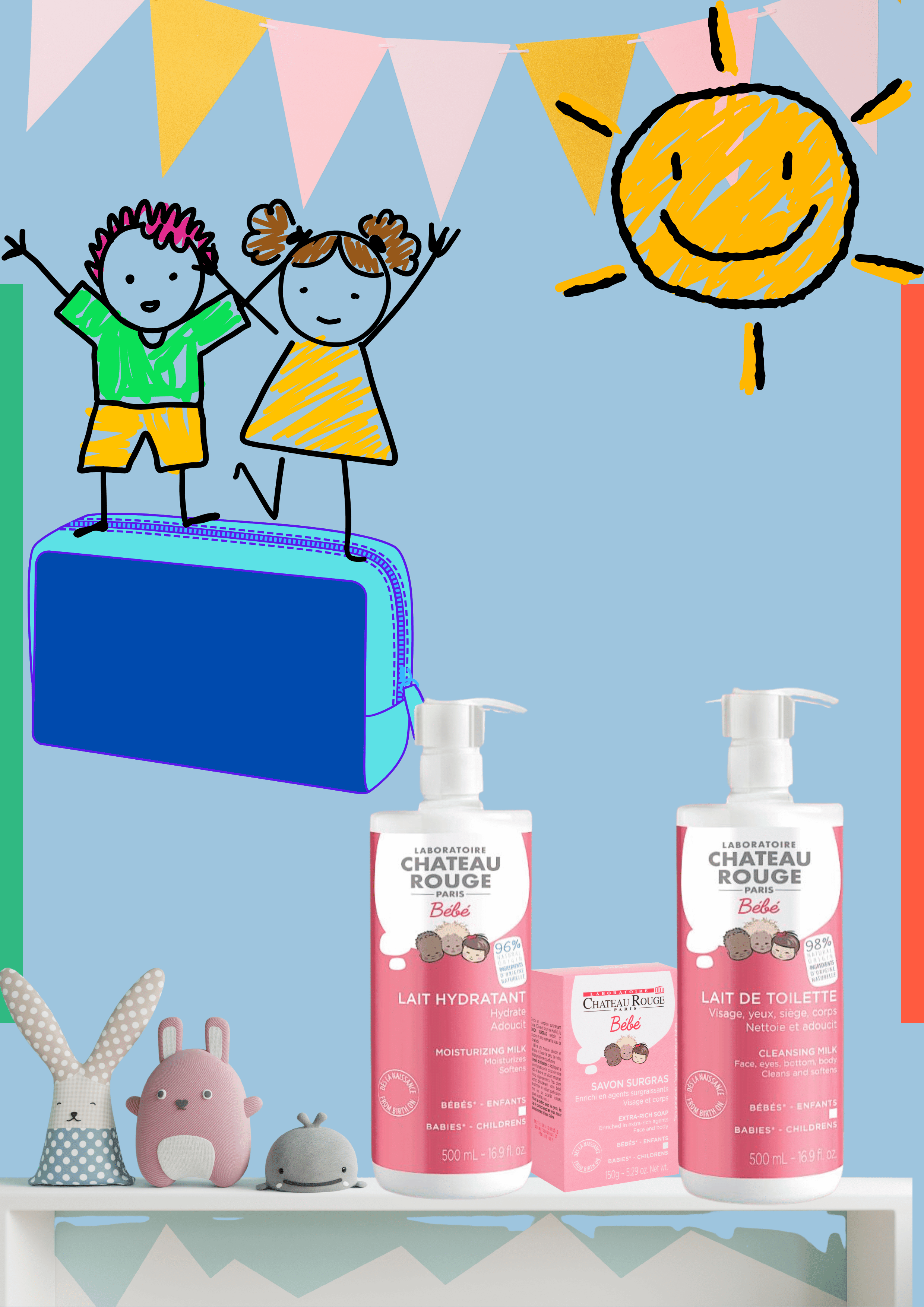 Laboratoire Château Rouge LA ROUTINE BEBE INCONTOURNABLE : Prenez soin de votre bébé partout ! Routine Bébé Incontournable – Kit de Soins & Toilette Laboratoire Chateau Rouge