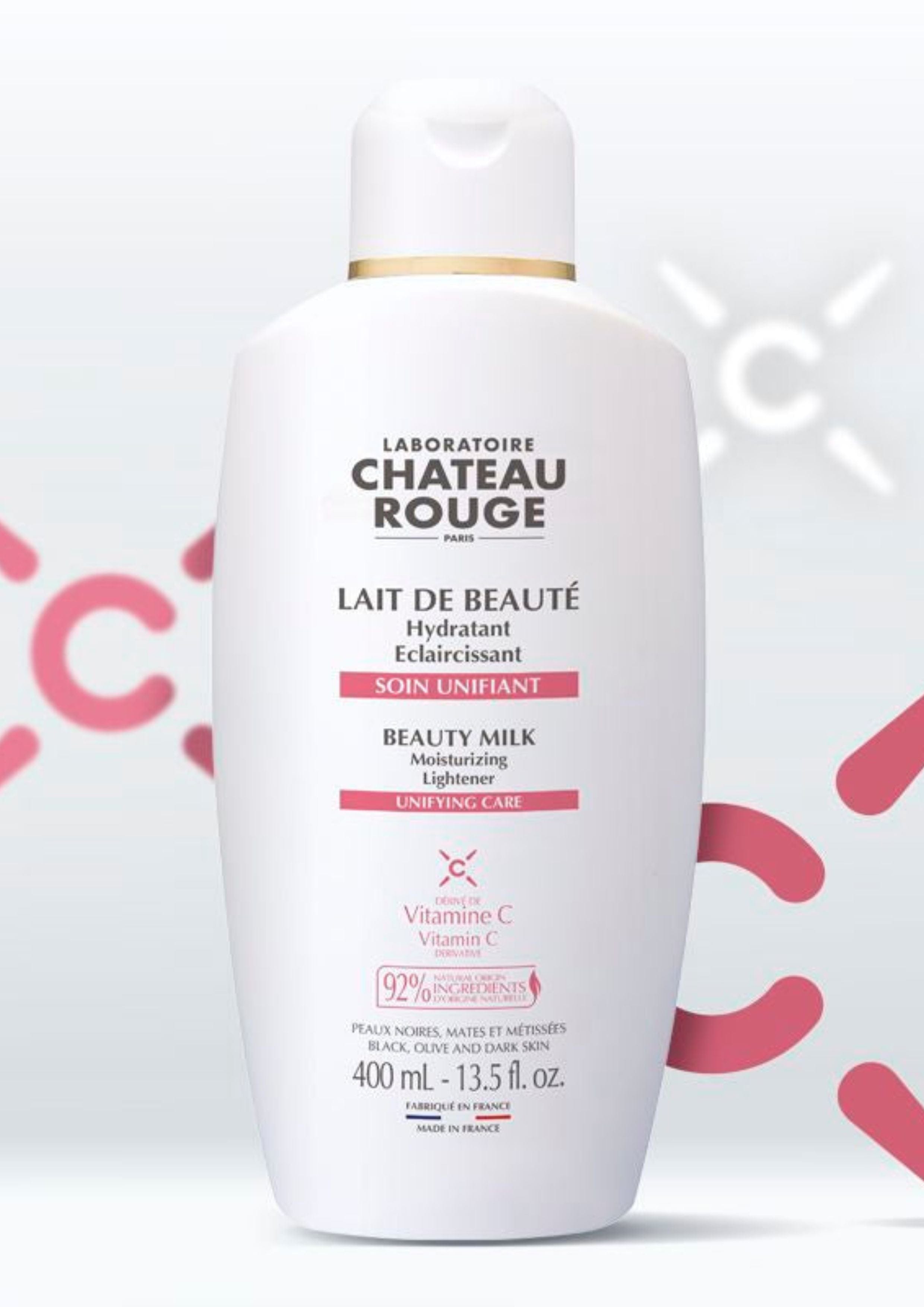Laboratoire Château Rouge LAIT DE BEAUTE UNIFIANT Nouvelle formule "VITAMINE C" Lait Éclaircissant Corps Vitamine C – Hydratant & Éclat Laboratoire Chateau Rouge