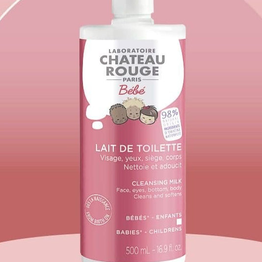 Laboratoire Château Rouge LAIT DE TOILETTE BEBE Lait de Toilette Bébé – Nettoyant Doux Peau Sensible Laboratoire Chateau Rouge