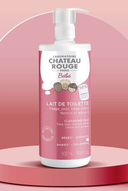 Laboratoire Château Rouge LAIT DE TOILETTE BEBE Lait de Toilette Bébé – Nettoyant Doux Peau Sensible Laboratoire Chateau Rouge