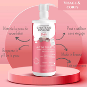 Laboratoire Château Rouge LAIT DE TOILETTE BEBE Lait de Toilette Bébé – Nettoyant Doux Peau Sensible Laboratoire Chateau Rouge