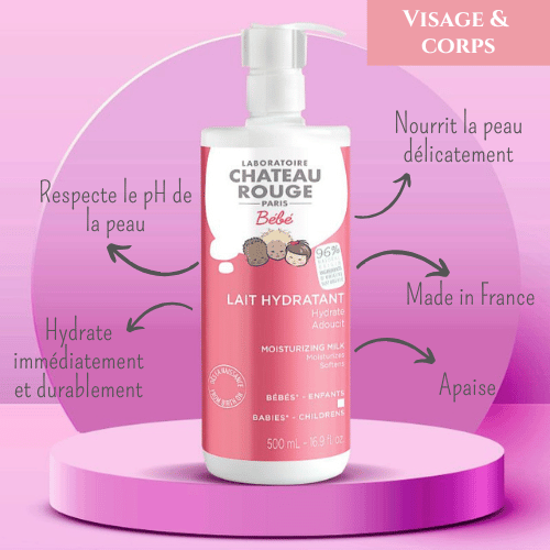 Laboratoire Château Rouge LAIT HYDRATANT BEBE Lait Hydratant Bébé – Soin Doux pour Peau Sensible Laboratoire Chateau Rouge