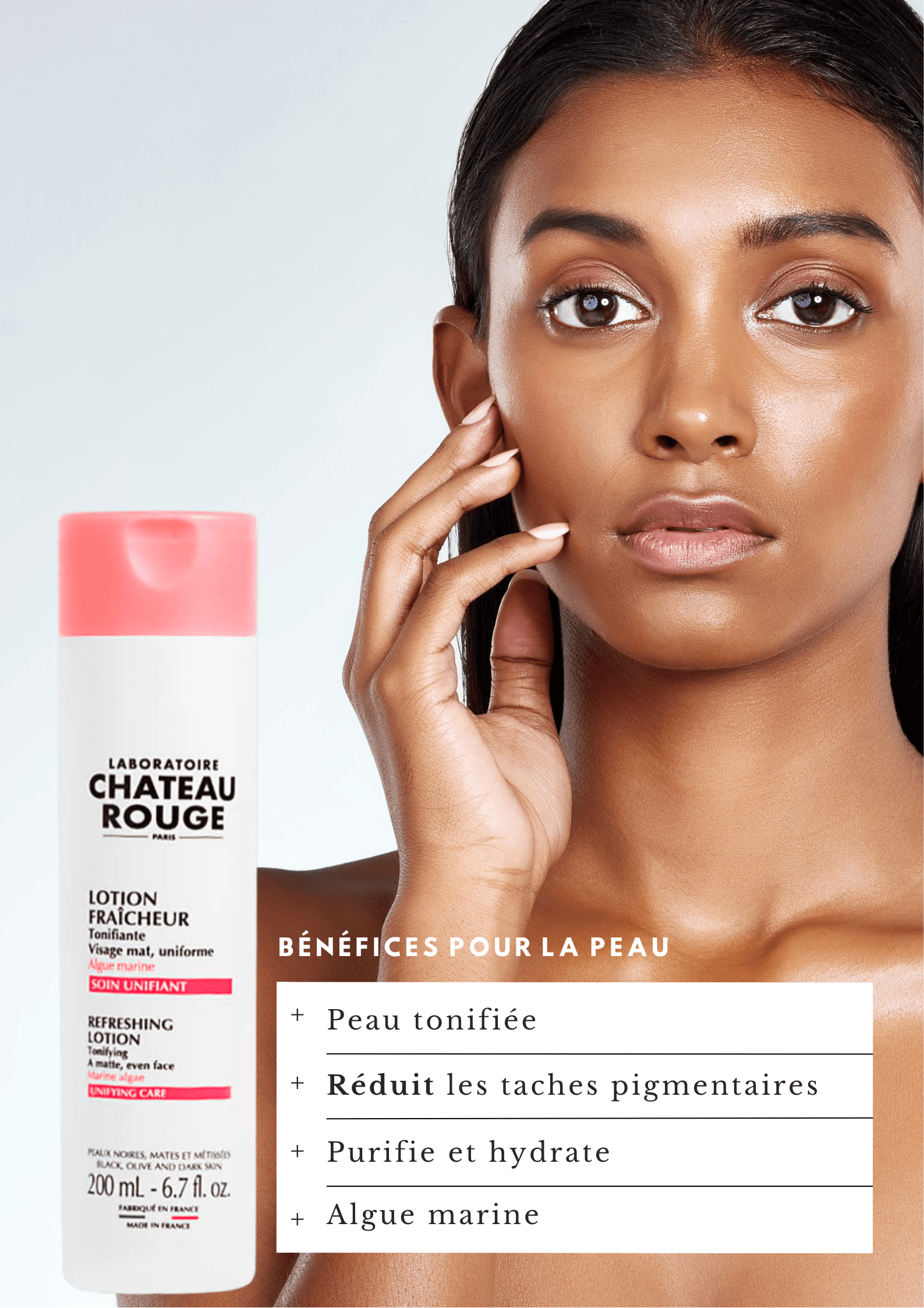 Laboratoire Château Rouge LOTION FRAICHEUR Lotion Unifiante Visage – Fraîcheur & Éclat du Teint Laboratoire Chateau Rouge