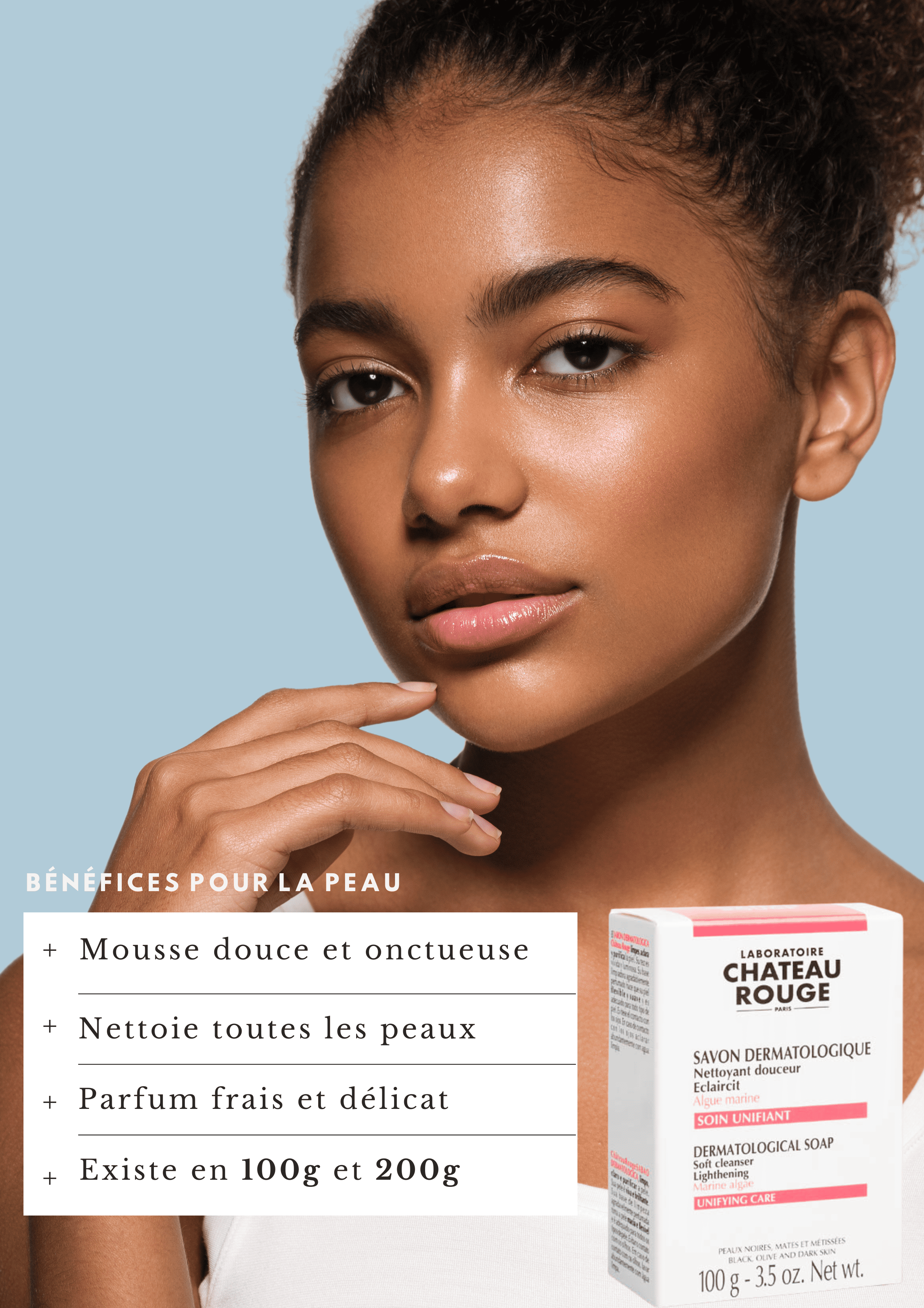 Laboratoire Château Rouge SAVON DERMATOLOGIQUE UNIFIANT Savon Dermatologique Unifiant – Teint Plus Uniforme Laboratoire Chateau Rouge