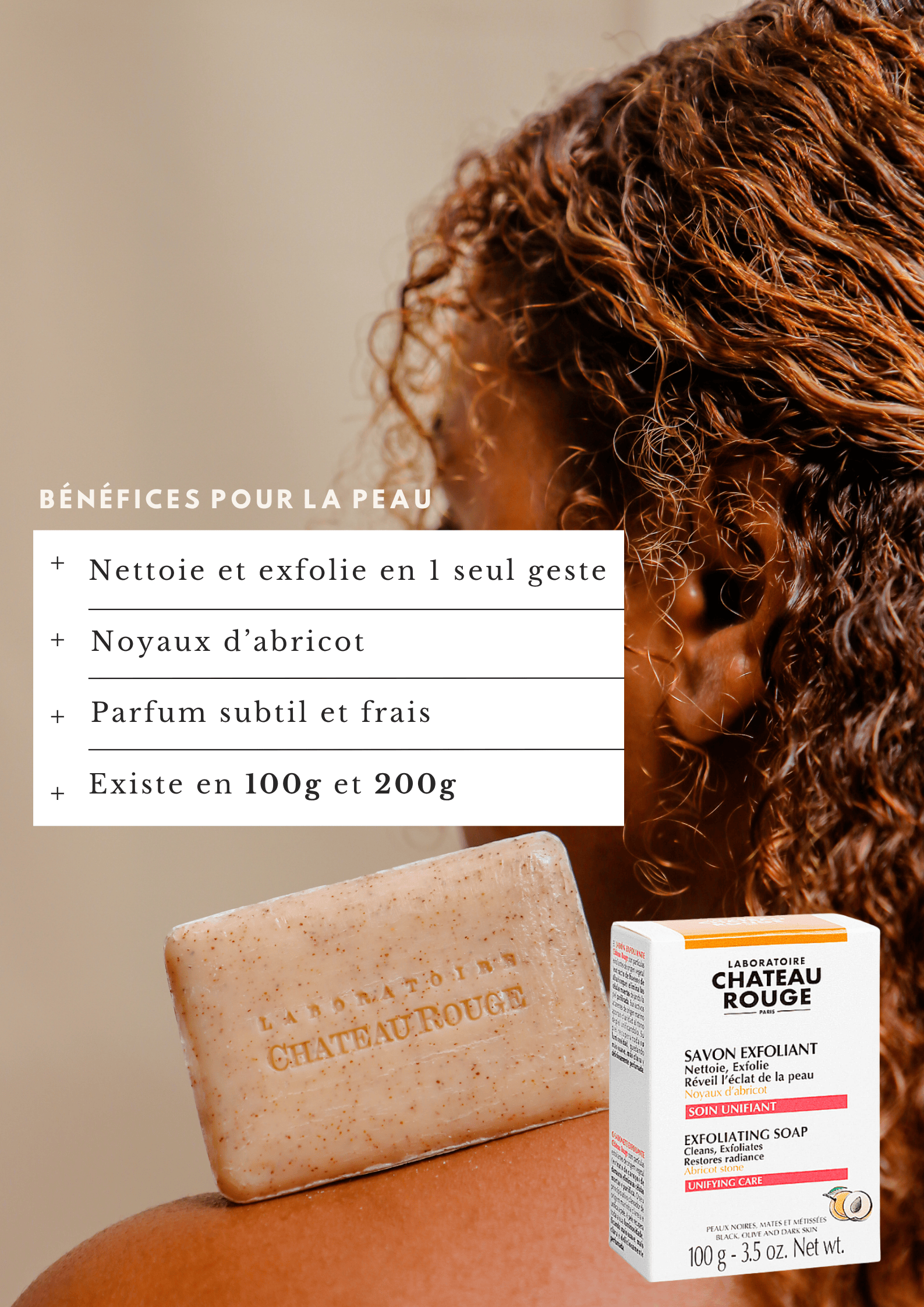 Laboratoire Château Rouge SAVON EXFOLIANT Noyaux d'abricot Savon Exfoliant Corps – Gommage Noyaux d’Abricot Laboratoire Chateau Rouge