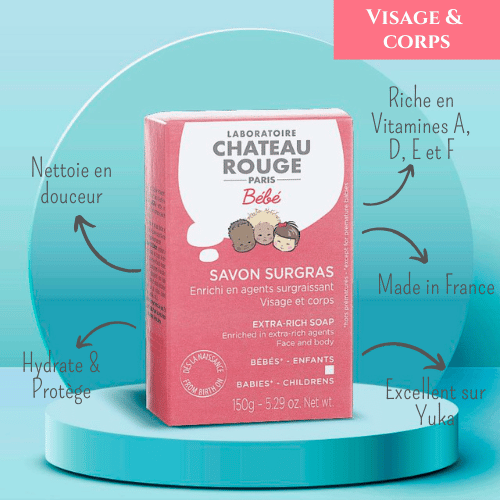 Laboratoire Château Rouge SAVON SURGRAS BEBE Savon Surgras Bébé – Nettoyage Doux Peau Sensible Laboratoire Chateau Rouge