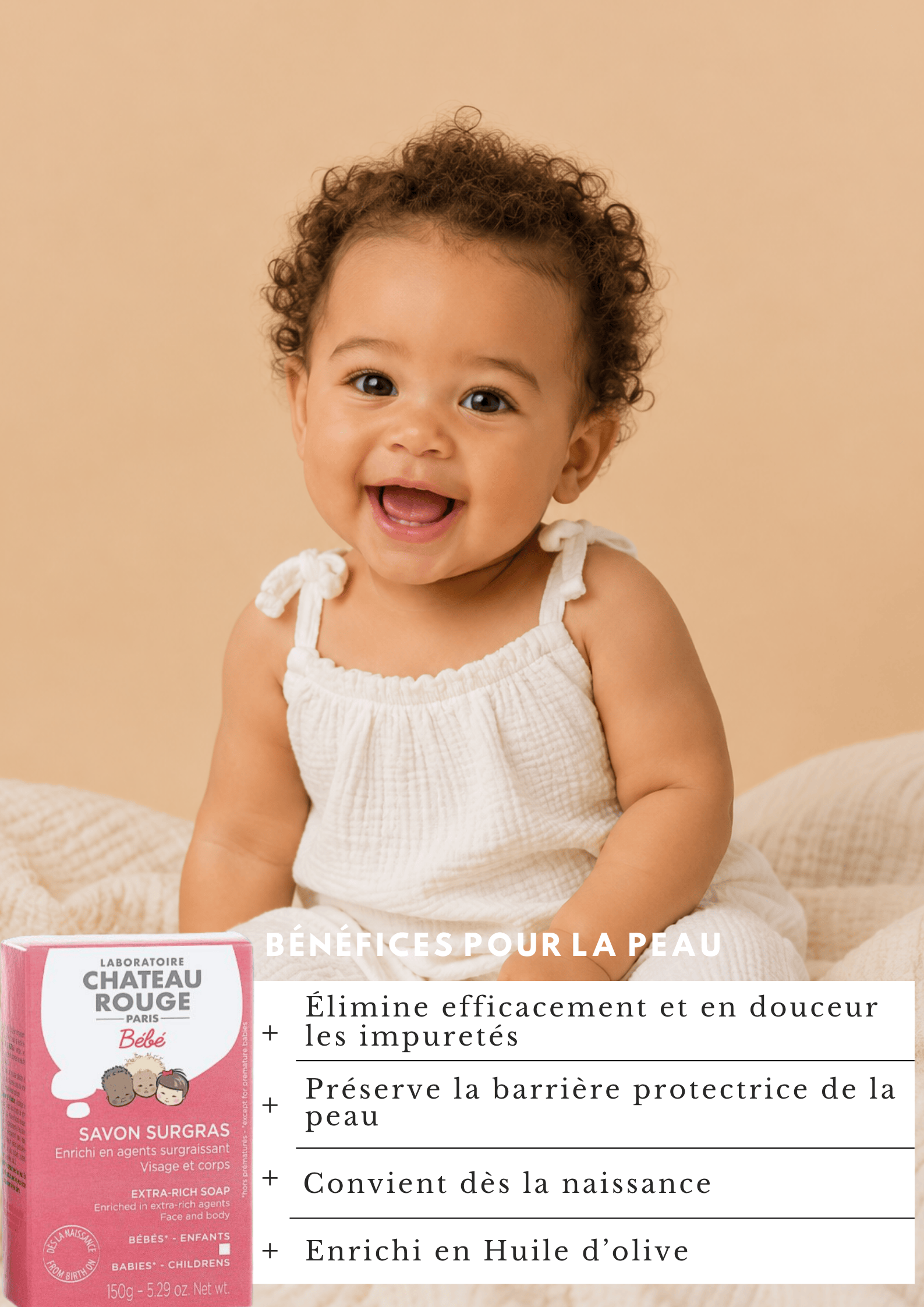 Laboratoire Château Rouge SAVON SURGRAS BEBE Savon Surgras Bébé – Nettoyage Doux Peau Sensible Laboratoire Chateau Rouge