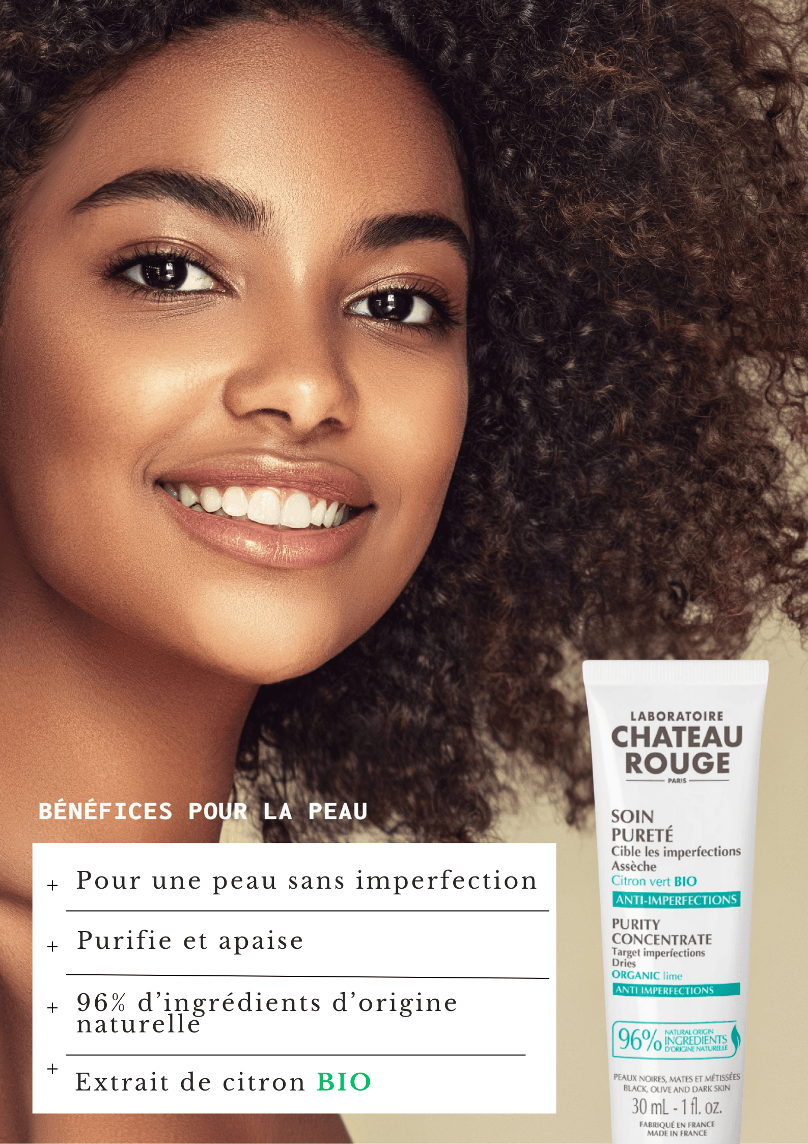 Laboratoire Château Rouge SOIN PURIFIANT Soin Purifiant Anti-Imperfections – Citron Vert Bio Laboratoire Chateau Rouge